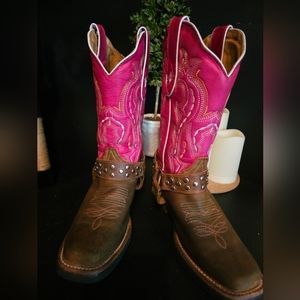 West Wing Pink Cowboy Boots